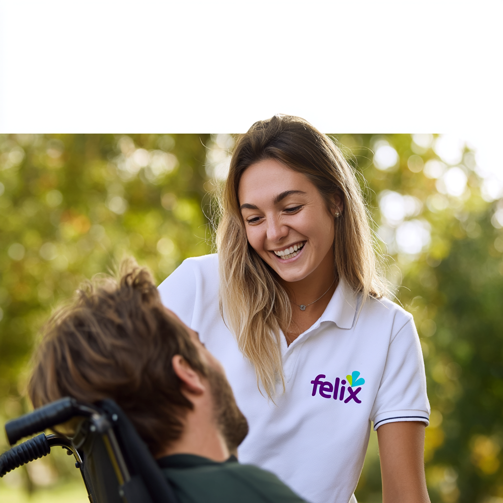 Felix Group NDIS support coordinator in Perth with a client